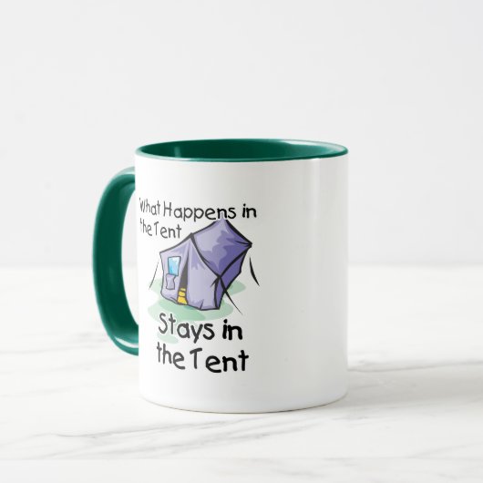 Wat in de Tent gebeurt Mok (Voorkant links)