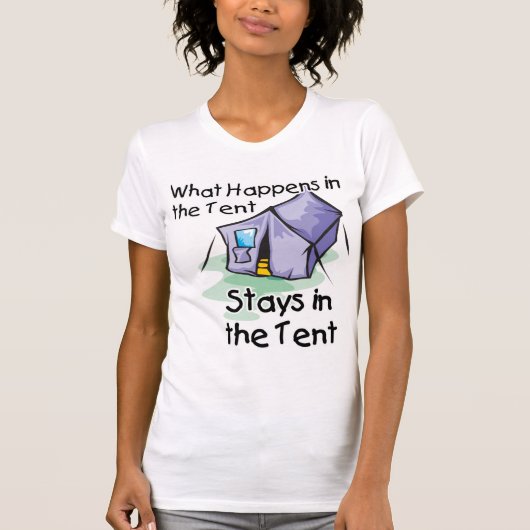 Wat in de Tent gebeurt T-shirt (Voorkant)