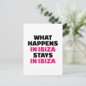 Wat in Ibiza verblijven Ibiza gebeurt Briefkaart (Staand voorkant)