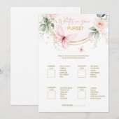 Wat in je portemonnee Butterfly Wildflowers spel Kaart (Voorkant / Achterkant)