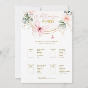 Wat in je portemonnee Butterfly Wildflowers spel Kaart