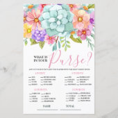 Wat in je Purse Floral Bridal Game (Voorkant)
