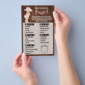 Wat in je tas Baby shower Game Kaart (Hand)