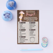 Wat in je tas Baby shower Game Kaart (Enkel)