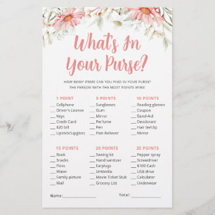 Wat in je tas rustieke wilde bloemen spel