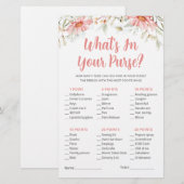 Wat in je tas rustieke wilde bloemen spel (Voorkant / Achterkant)