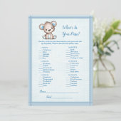 Wat in uw paarse Beer met bruine Kaart (Staand voorkant)