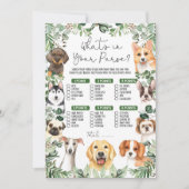 Wat in uw paarse hondenpuppy Baby shower Kaart (Voorkant)