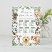 Wat in uw paarse hondenpuppy Baby shower Kaart (Staand voorkant)