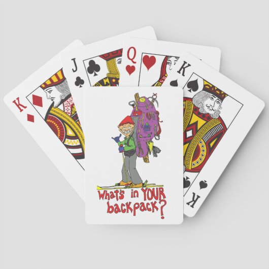 wat in uw rugzak speelkaarten (Achterkant)