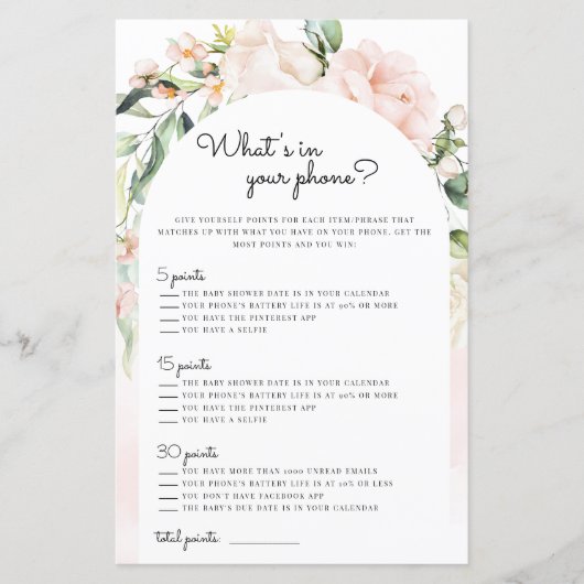 Wat in Uw Spel van het Baby shower van het Scheerm (Voorkant)