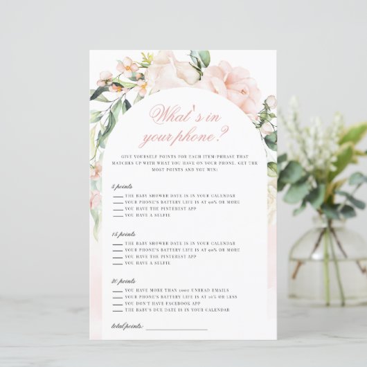 Wat in Uw Spel van het Baby shower van het Scheerm (Staand voorkant)