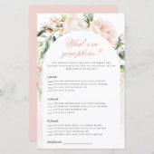 Wat in Uw Spel van het Baby shower van het Scheerm (Voorkant / Achterkant)