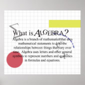 Wat is Algebra? Poster *Bijgewerkt* (Voorkant)