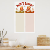 Wat is Baking Christmas Gender Reveal Stemmen Poster (Keuken)
