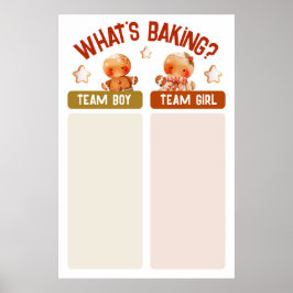 Wat is Baking Christmas Gender Reveal Stemmen Poster