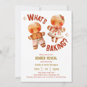 Wat is Baking Christmas Red & White Genderonthulli Kaart (Voorkant)