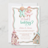 Wat is Baking Gingerbread Feestelijke Gender Revea Kaart (Voorkant)