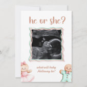 Wat is Baking Gingerbread Feestelijke Gender Revea Kaart (Achterkant)