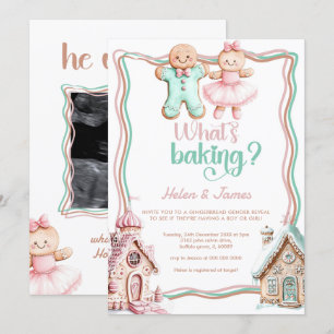 Wat is Baking Gingerbread Feestelijke Gender Revea Kaart