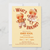 Wat is Baking Gingerbread Gender Reveal Kaart (Voorkant)