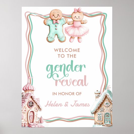 Wat is Baking Gingerbread Geslacht onthullen Welko Poster (Voorkant)