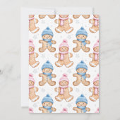 Wat is Baking Gingerbread Party Gender Reveal Kaart (Achterkant)