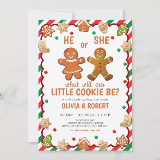 Wat is bakken Geslacht onthullen uitnodiging (Voorkant)