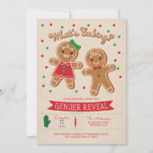 Wat is bakken peperkoek Geslacht onthullen uitnodi Kaart (Voorkant)