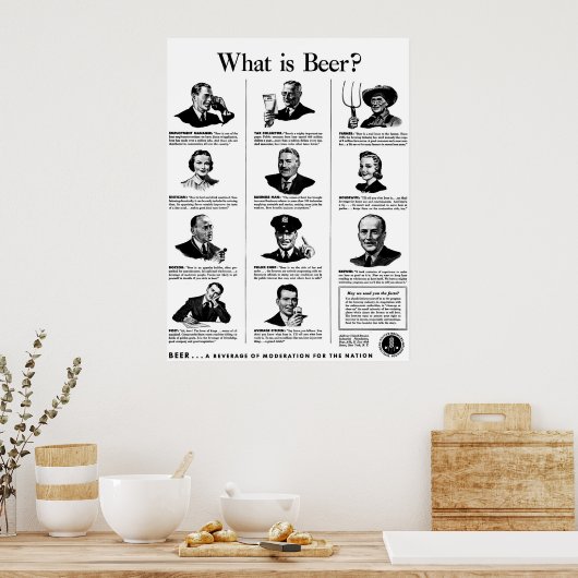 Wat is Beer? Poster (Keuken)