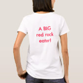 Wat is BIG, rood en eet rotsen? T-shirt (Achterkant)