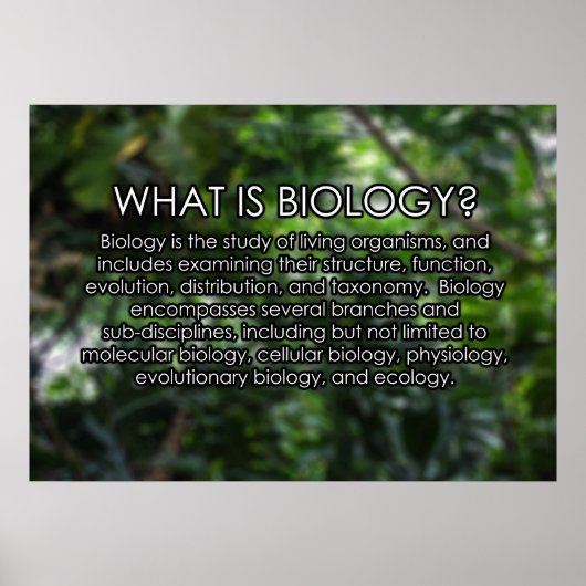 Wat is Biologie? Poster (Voorkant)