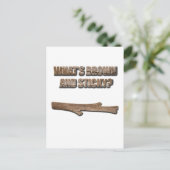 Wat is Brown en Sticky Joke? Briefkaart (Staand voorkant)