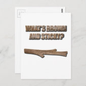 Wat is Brown en Sticky Joke? Briefkaart (Voorkant / Achterkant)