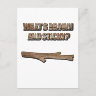 Wat is Brown en Sticky Joke? Briefkaart