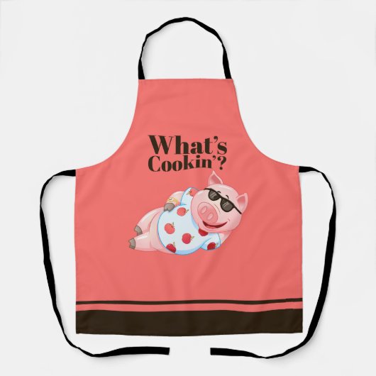 Wat is Cookin' Schort van de Koel van de Varkens (Voorkant)
