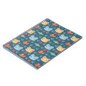 Wat is Cool, Kitty Cat in Blue en Yellow Notitieboek (Linkerzijde)