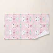 Wat is Cool, Kitty Cat in Roze en Mint Bad Handdoek (Handdoek)