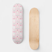 Wat is Cool, Kitty Cat in Roze en Mint Persoonlijk Skateboard (Voorkant)