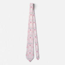 Wat is Cool, Kitty Cat in Roze en Mint Stropdas