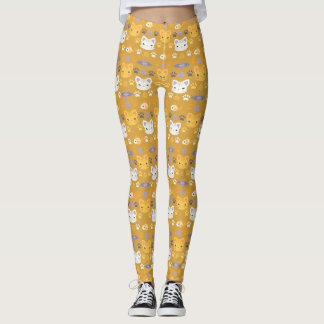 Wat is Cool, Kitty Cat in Yellow en Lavender? Leggings
