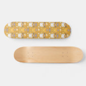 Wat is Cool, Kitty Cat in Yellow en Lavender? Persoonlijk Skateboard (Horizontaal)