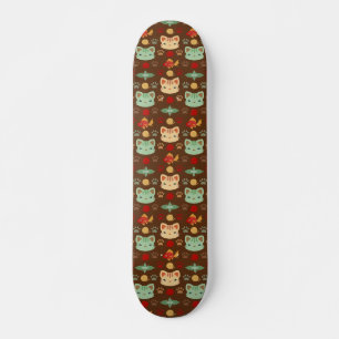 Wat is Cool, Kitty Kat in Aardse Kleuren Persoonlijk Skateboard