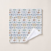 Wat is Cool, Kitty Kat in Grijs en Beige Bad Handdoek (Wasdoekje)
