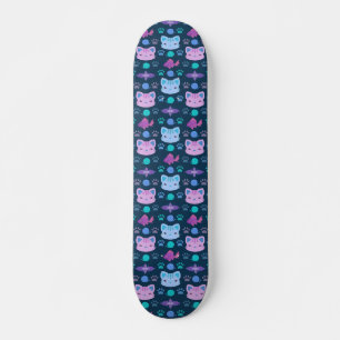 Wat is Cool, Kitty Kat in Paars en Blauw Persoonlijk Skateboard