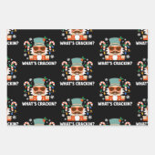 Wat is Crackin Kerstmis Notenkraker Grappige Kerst Inpakpapier Vel (Voorkant)