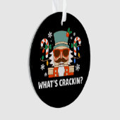 Wat is Crackin Kerstmis Notenkraker Grappige Kerst Ornament (voorkant)