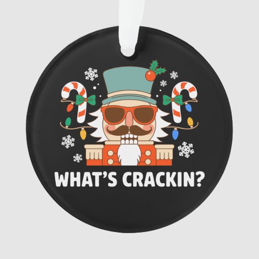 Wat is Crackin Kerstmis Notenkraker Grappige Kerst Ornament (voorkant)