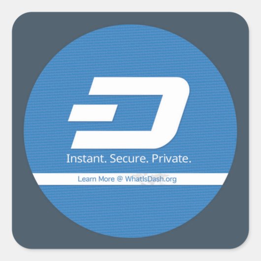Wat is Dash S1 Vierkante Sticker (Voorkant)