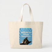 Wat is dat geur grappige Tuxedo kat motto Grote Tote Bag (Voorkant)